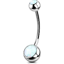 Kit De Piercing Nombril Jetable 14G - Avec Bijoux En Titane, Pince Et Accessoires - Pour Homme Et Femme - 6