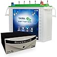 Tata Green Inverter & Battery Combo (Switch ON Pure Sine Wave 1000VA/12V Inverter INTT2600 220AH Tall Tubular Inverter Battery) for Home and Office