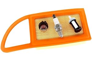 Aisen Air Filter Spark Plug Fuel Primer Bulb for Stihl BR500 BR550 BR600 Fan Replaces 4282 141 0300