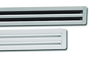 SGM CLIMA SRLS AIR EVOLUTION Difusor lineal de ranura modelo LF (800 mm de largo, 2 ranuras de color blanco).