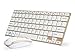 Produktbild YesDone Ultradünne USB Wireless Ergonomic Soundless Tastatur und Maus Combo in Style (Golden) Gaming-Tastatur