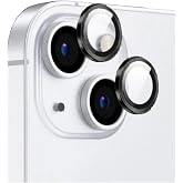 Zore Apple İle Uyumlu iPhone 15 CL-12 Premium Safir Parmak İzi Bırakmayan Anti-Reflective Kamera Lens Koruyucu, Siyah