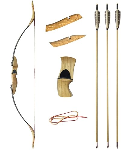 Arc Long Recurve 40 Lbs SPG - Kit Avec Sac, Ambidextre, Pour Chasse Ou Tir