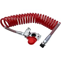 Avvolgitore Aria Compressa SERTPLAS - Bobina Rossa 4 Metri, Attacco M22x1.5, Per Camion E Rimorchi