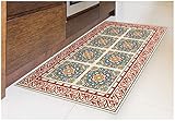 PROTECCIÓN 2 EN 1 PARA EL PISO: Duradero tapete de vinilo, esta ALFOMBRA puede ser colocada sobre pisos de madera, piedras, baldosas, mármol, granito, laminado o en interiores y exteriores, es antideslizante, protegiendo el piso de la suciedad, escombros y humedad; es lavable a mano con una toalla húmeda, fácil de lavar; compra una para regalar y una para ti misma para proteger tus pisos de una forma hermosa.