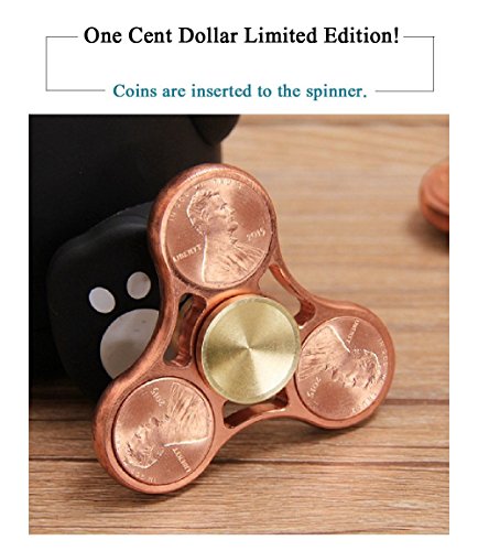 Fidget Spinners, Copper Made, EDC Hand Spinners, Table Top Design Killing Boredom (Copper with Coins) by UtopiaLi Fidget Spinners, Copper Made, EDC Hand Spinners, Table Top Design Killing Boredom (Copper with Coins) by UtopiaLi