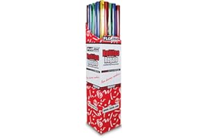 FLOJIM 6 Rollos de Papel de Regalo - Material polipropileno Metalizado Brillante - Colores surtidos - medidas 150cm longitud x 70cm de ancho - Especial FLORISTERIAS, REGALOS,...