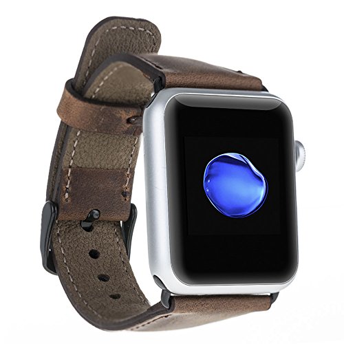 Solo Pelle Apple Watch Series 1 & 2 "Watch" Leder Armband Uhrenband mit passendem Uhrenadapter Connector Erstatzband Strap