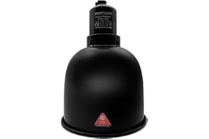 MBMYUCKY Reptile Heat Lamp Bulb Holder - E27 Ceramic Lamp Holder Deep Dome Clamp Lamp with Switch Light Bulb Fixture 14cm for Chicken Puppies Gecko Turtle Hamster Dog Bearded Dragon Max 200 Watt