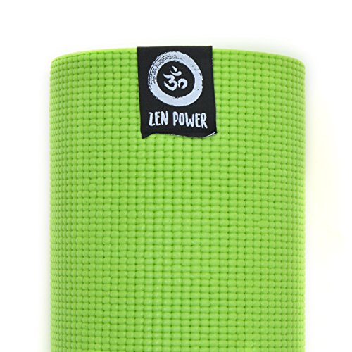 Yogamatte – We Love Yoga – 180 x 60 x 0,6cm extrem rutschfest mit optimaler Dämpfung, leicht und Schadstofffrei – für Yoga, Pilates, Stretching, Gymnastik – von Zen Power, in vier verschiedenen Farben - 2