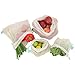 Produktbild Earthtopia 4er Set Obst- und Gemüsenetze aus Bio-Baumwolle | Fair gehandelt und Wiederverwendbar | Gemüsebeutel Obstbeutel Einkaufsnetze (1x S, 2x M, 1x L)