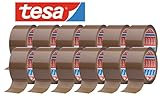  tesa 64014 Klebeband Paketklebeband Packband 66m x 50mm (12 Rollen, Braun)