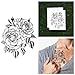 Tattify Traditional Flower Temporary Tattoo - Twin Rose (Set of 2)