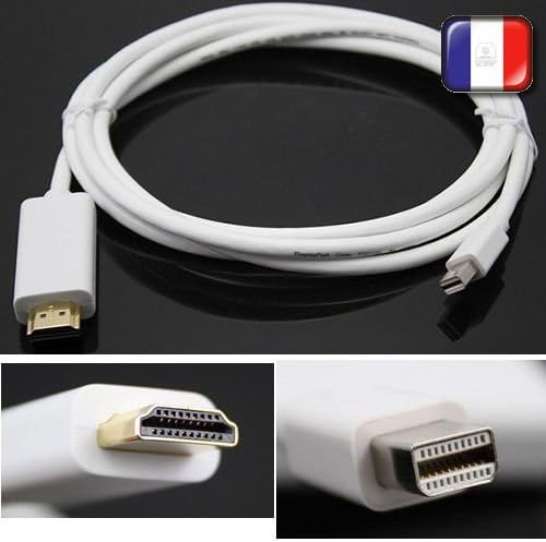 Cable mini display port Thunderbolt Mini DP to HDMI 4 K 1.8 m Mini DisplayPort to HDMI 1.8 m Adapter for Apple Mac Woosh