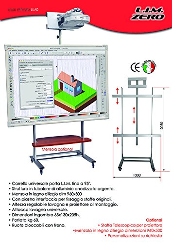 Tecnidea Universal Trolley for Interactive Whiteboard Multimedia Max. 95" LIM0