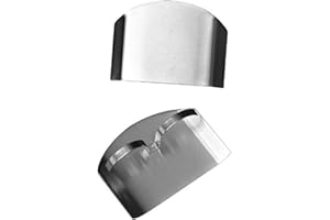 ENLACE Ochraniacze na palce ze stali nierdzewnej, 2 sztuki, ochrona palców dla ochrony palców i dłoni, ochrona palców ze stali nierdzewnej, do krojenia warzyw i owoców