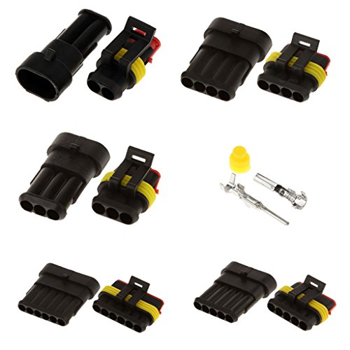 Gazechimp 5 Sets Stecker Steckverbinder Wasserdicht for Auto KFZ Boot