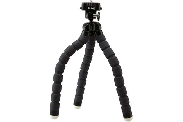 Rollei Monkey Pod – Mini Trépied flexible/compact et adjustable avec Tête sphérique rotative – Noir