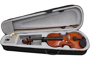 HOMEDEK Violine 1/8 für Erwachsene und Kinder - Musikinstrument Mit Hartschalenkoffer, Bogen - Ideal für Anfänger, Langlebig, Einfache Installation