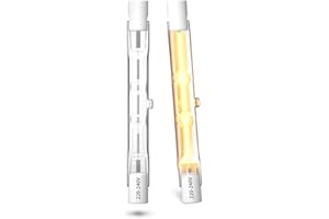 Bonlux Ampoule Halogène R7s 78mm 48W 230V Blanc Chaud 2700K, Dimmable J78 R7S Linéaire Halogène T3 Ampoule de Type J pour Lampadaire Garage Paysagers, Lot de 2
