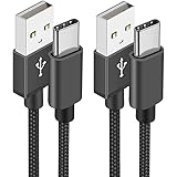 Aioneus Cable USB C, [1M/Lot de 2] Câble USB C Charge Rapide 3A Fil Chargeur Type C Tressé Cable USB vers USB C pour Samsung 