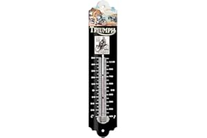 Éditions Clouet 57159 - Thermomètre 30x8 cm "Triumph - Mobylette"