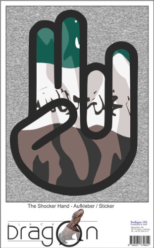 The Shocker Hand - Laptop Notebook Skin Sticker Cover Art Decal - 210x144 mm black Outline with Flag - Afghanistan