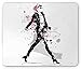 Produktbild WYICPLO Fashion Mouse Pad, Glamorous Stylish Sexy Woman Model on Catwalk Runway in Vintage Clothes Design, Standard Size Rectangle Non-Slip Rubber Mousepad, Black Pink