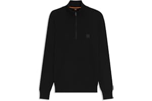 BOSS Herren Kanobix S Troyer aus Baumwolle mit Kaschmir und Wolle mit Logo-Aufnäher