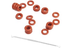 FUSHIPRO 007 Silicone O-Ring, 70A Durometer, Red, 5/32" ID, 9/32" OD, 1/16" Width (Pack of 20), Replacement for EATC Temperature Controller, Free with Dielectric Grease and Installation Tools