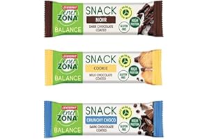 ENERVIT Enerzona Snack Balance Variety Pack ● 30 Barritas de 33 g ● 10 cookie + 10 crunchy Choco + 10 Noir