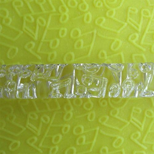 LYNCH Acrylic Rolling Pin Musical Note Textured Embossing Cake Tools