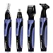 Produktbild Nasen Haarschneider 4 in 1 Wiederaufladbare Nasen Trimmer Bester Premium Qualität Edelstahl Wasserbeständige Nasen Ohr Bart Koteletten Augenbrauen Trimmer Für Männer und Mädchen (Usb-Blau)