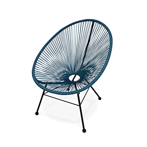Buy Alice's Garden Egg designer string chair Acapulco blue duck