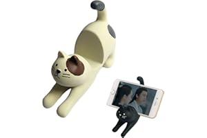 HYXODJY Supports pour Smartphone en Forme Chat Support TéLéphone Portable Bureau Ornement Bureau Support Universel Phone avec Motif Chat Mignon Cadeaux CréAtifs IntéRessants pour Amoureux Chats Sympathique