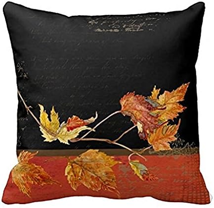 WENSING Cornucopia Autumn Harvest Leaves Pomegranate Grape Throw 18x18Inch pillow Case