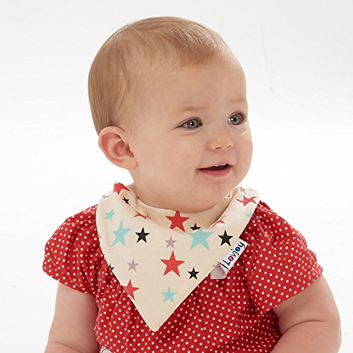 Lovjoy Bandana Geifer Baby Lässig Lätzchen – 5er Pack (SUGAR & SPICE) – Multicolor Super Absorbent & Soft für ultimativen Komfort mit Druckknöpfen – abwaschbar – Wasserdicht vlies Auskleidung für 0-3 Jahre – Netter Baby-Geschenk für Jungen und Mädchen - 3