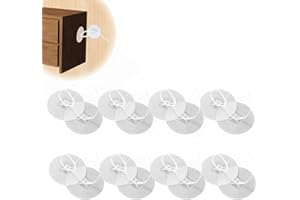 RAMGLYO 16 pezzi protezione bambini animali, antiribaltamento mobili, senza forare, ancoraggio parete, cinghie fissaggio, fissaggio mobili parete, armadi cassettiere (rotondo)