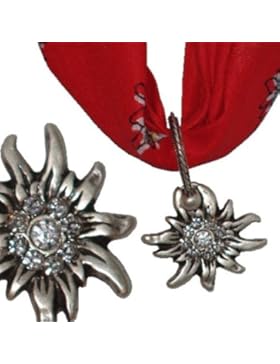 Bayerisch-schenken Tuchring Edelweiss Strasssteine - Farbe Strasssteine:blau