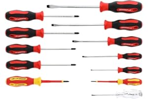 GEDORE red Zestaw wkrętaków 12-częściowy, zestaw wkrętaków (VDE) szczelinowy/krzyżowy, tester faz, narzędzie, R38002012