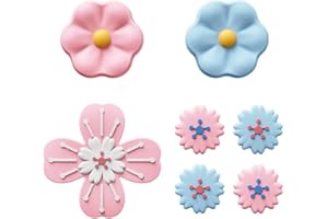 JEMDO Cute Flower Switch Thumb Grip Caps, Soft Silicone Keycap Set for Nintendo Switch/OLED/Lite, Pink