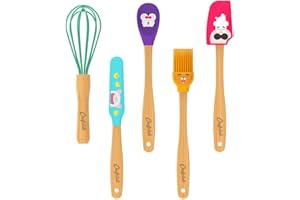 Chefclub Ustensiles de Cuisine pour Enfants, Silicone, Multicolore, Petit