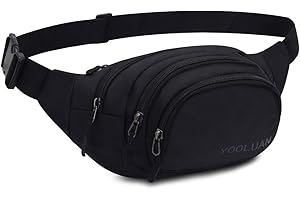YOOLUAN Wodoodporna nerka nerka saszetka nerka saszetka 4 kieszenie na zamek błyskawiczny podróż turystyka na świeżym powietrzu sport pasek do biegania wakacje torba na pieska pieniądze torba biodrowa