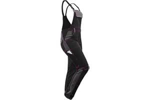 strongAnt Salopette de Travail Extensible pour Femme avec Poches genouillères - Noir Gris Blanc