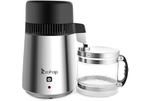 Karlhome 4L Water Distiller Machine, Stainless Steel Distilled Water for Home Countertop, BPA-Free Container & Stainless Steel Interior, 750W Distilled Water Maker Purifier, 220V