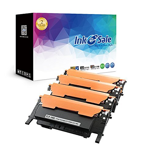 Ink E-Sale 4x Kompatible Tonerkartuschen zu Samsung CLP360/CLP365 für LS-CLT-K406S, LS-CLT-C406S, LS-CLT-M406S, LS-CLT-Y406S, CLX-3300, CLX-3305, CLX-3305FN, CLX-3305FW, CLX-3305W, C410W, C460W, C460FW Drucker schwarz ca. 1.500 Seiten, cyan, magenta, gelb ca. 1.000 Seiten