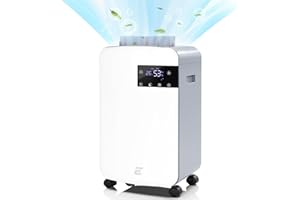 Dehumidifier, EEIEER 10L/Day Dehumidifiers for Home Portable and Ultra Quiet Compressor Dehumidifier with 2.5L Water Tank and Digital Humidity Display 24H Timer for Room, Basement, Bedroom, Bathroom