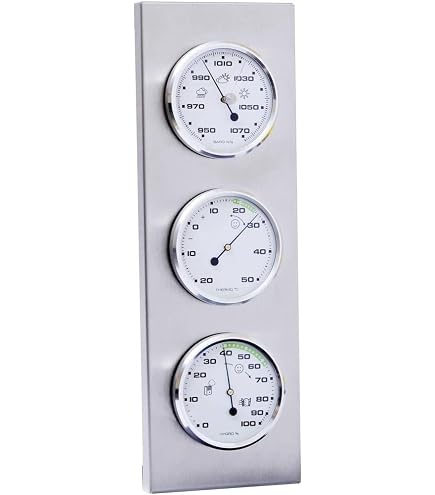 Termometro Analogico TFA Dostmann Maritim - Stile Marinaresco, Acciaio Inox, Made In Germany