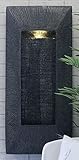 Wandbrunnen, rechteckig, anthrazit/grau Kabel: 5m H. 75 cm