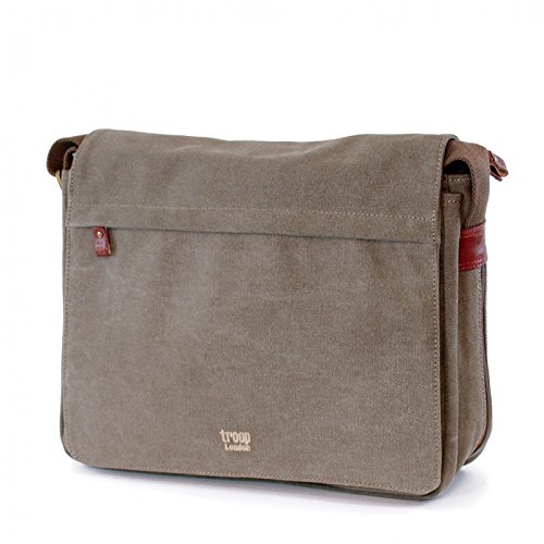 Troop London Unisex Leinen Laptop Messenger Tasche (TRP0240) - 2
